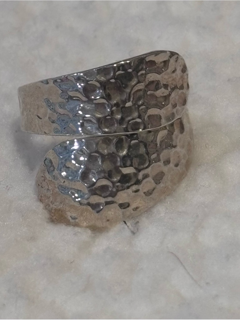Hammered Sterling Silver Wrap Ring